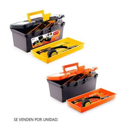 Caja de Herramientas Polinplast Modelo X4 Transparente de 4 Niveles