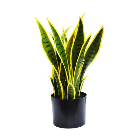 Planta Artificial Lengua de Suegra 47cm Orange Verde