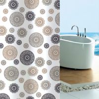 Cortina de Baño con Aros 180x180cm Peva Mandalas
