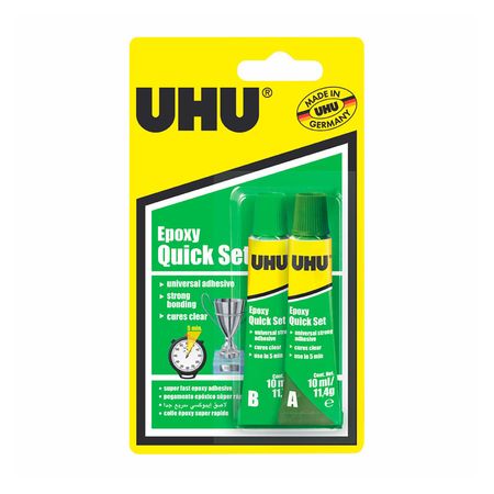 Pegamento Epóxico Quick Set 2 x10ml UHU