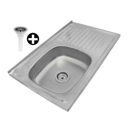 Lavadero 1 poza con escurridor para mueble 80x50cm Record