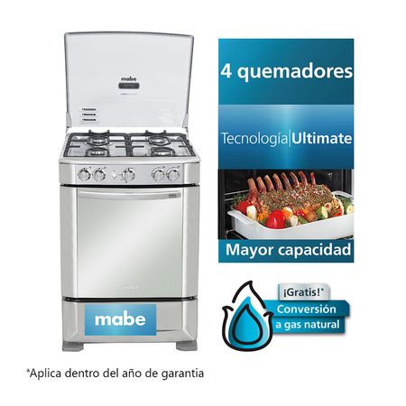 Cocina de Pie MabecmP6030FX0 Plata con Tecnología Ultimate Cleaning