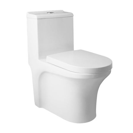 Inodoro One Piece Vainsa Maui Blanco Esmaltado con Descarga Eficiente