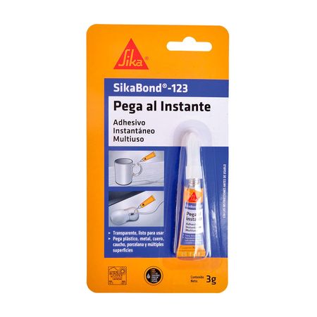 Adhesivo multiuso pegado instantáneo Sikabond 123 3gr