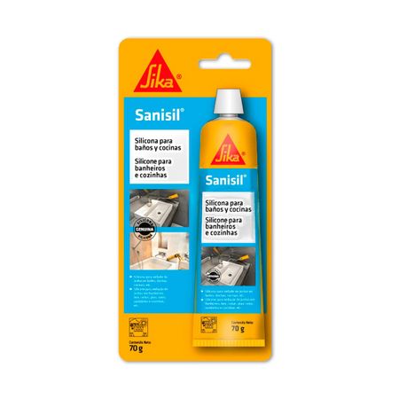 Silicona para baños y cocinas Sanisil Blister 70gr Sika