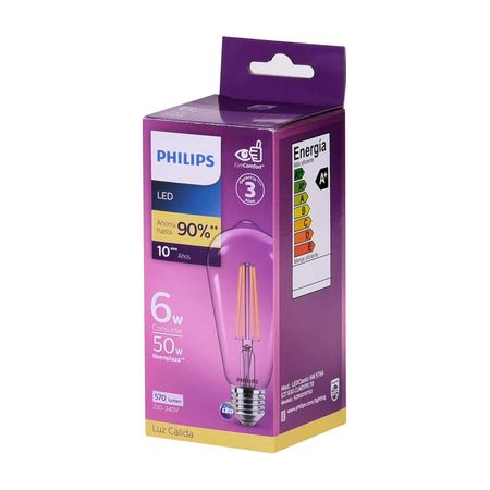 Foco filamento 6W E27 Philips