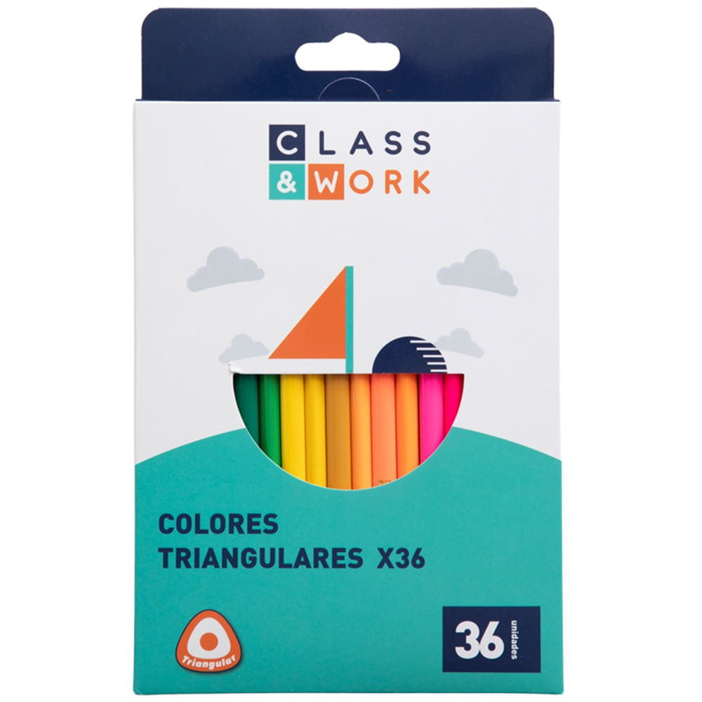 Classwork Colores Triangulares CLASS&WORK x36un