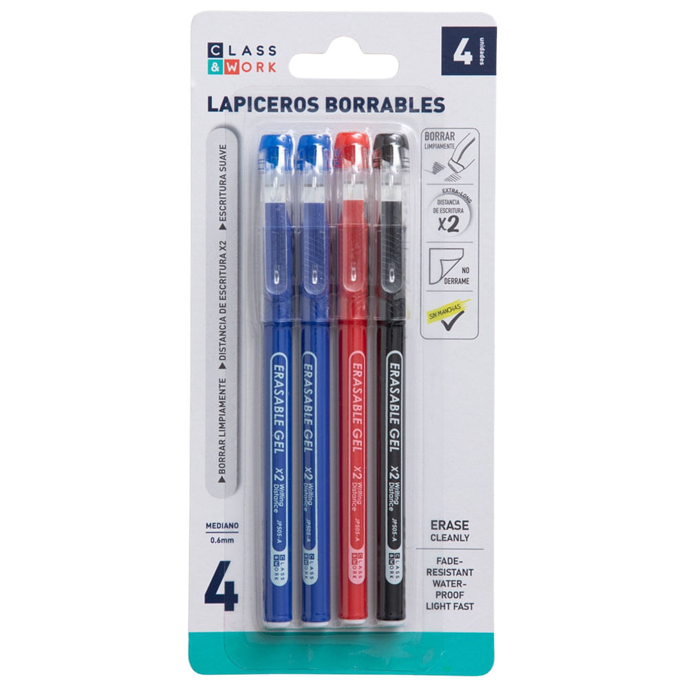 Lapiceros CLASS & WORK Borrables 4un