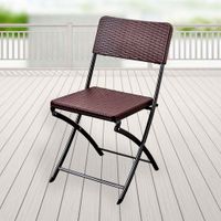 Silla plegable tipo ratan Orange