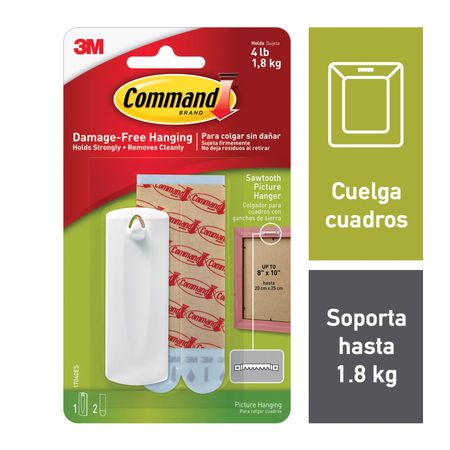 Colgador para Cuadros 3M con Ganchos de Sierra, Grande