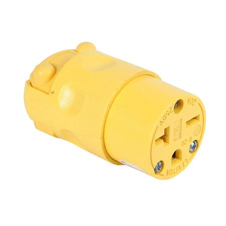 Conector Aereo 20A 250V Tuerto Chino PVC Leviton Levitón