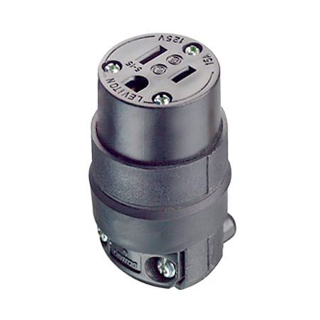 Conector Aereo 15A 125V L/T PVC Caucho Leviton Levitón