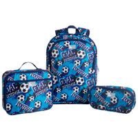 Set Mochila + Lonchera + Cartuchera Footbal CLASS&WORK