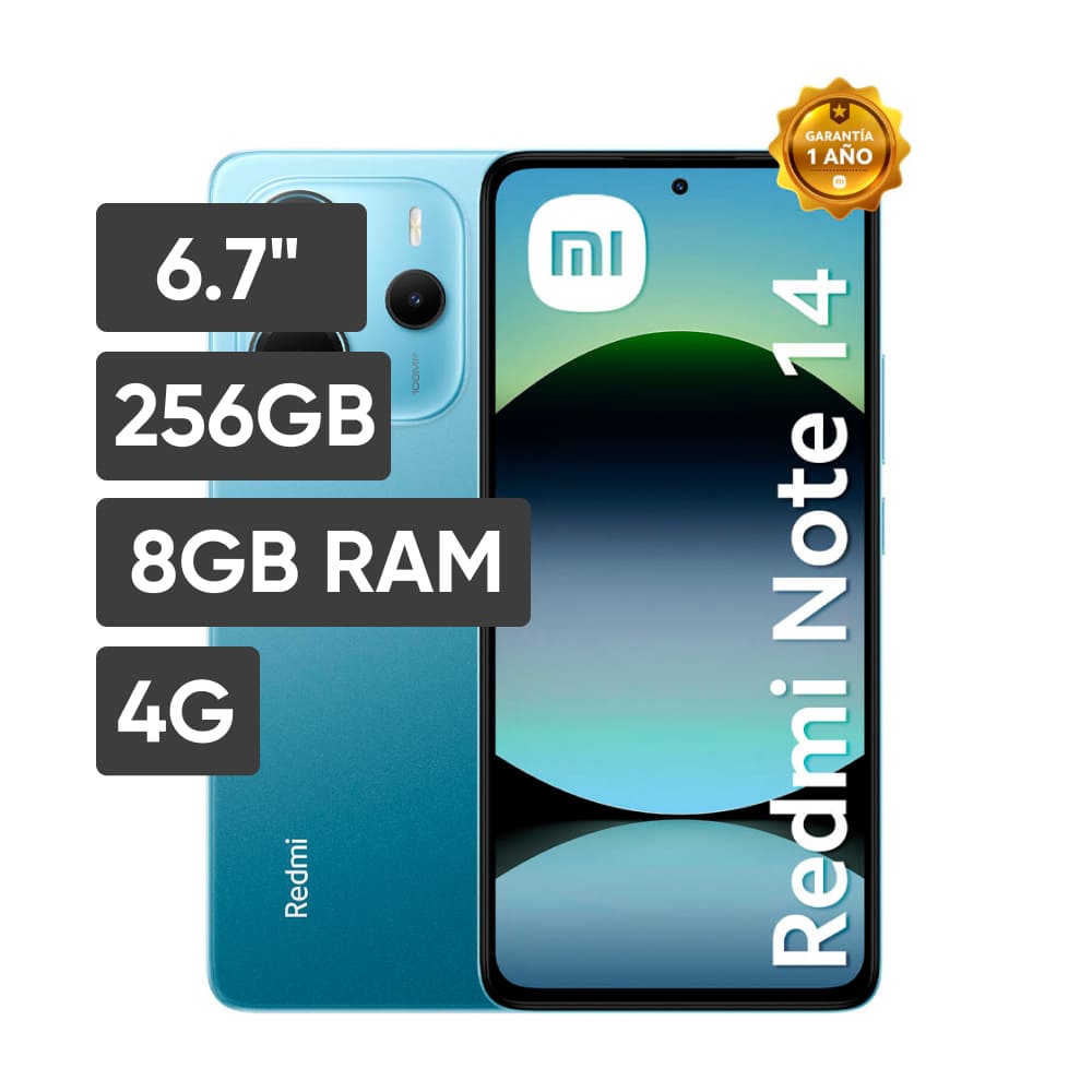 Smartphone XIAOMI REDMI NOTE 14 6.67"" 8GB 256GB 108MP Ocean Blue