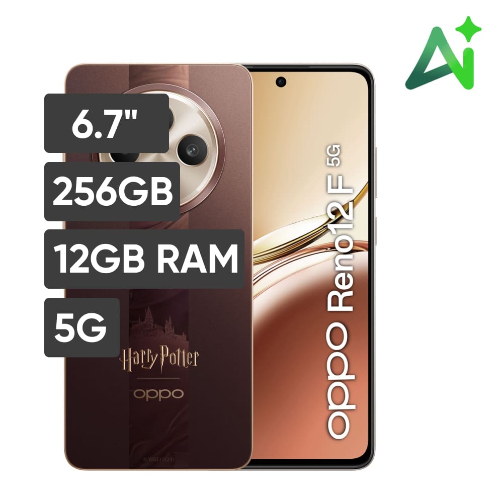 Smartphone OPPO RENO 12F HOGWARTS 6.67"" 12GB 256GB 50MP+8MP+2MP Red