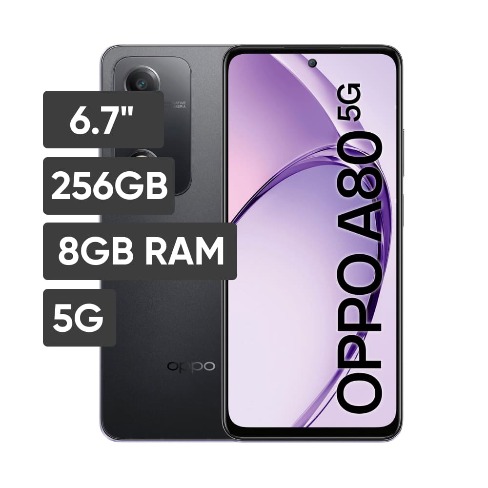 Smartphone OPPO A80 6.67"" 8GB 256GB 50MP Negro
