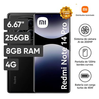 Redmi Note 14 Pro 8GB+256GB ミッドナイトブラック Smartphone XIAOMI