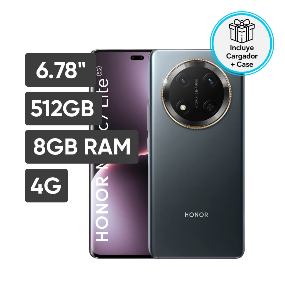 Smartphone HONOR Magic 7 Lite 6.78"" 8GB 512GB 108MP+5MP Negro