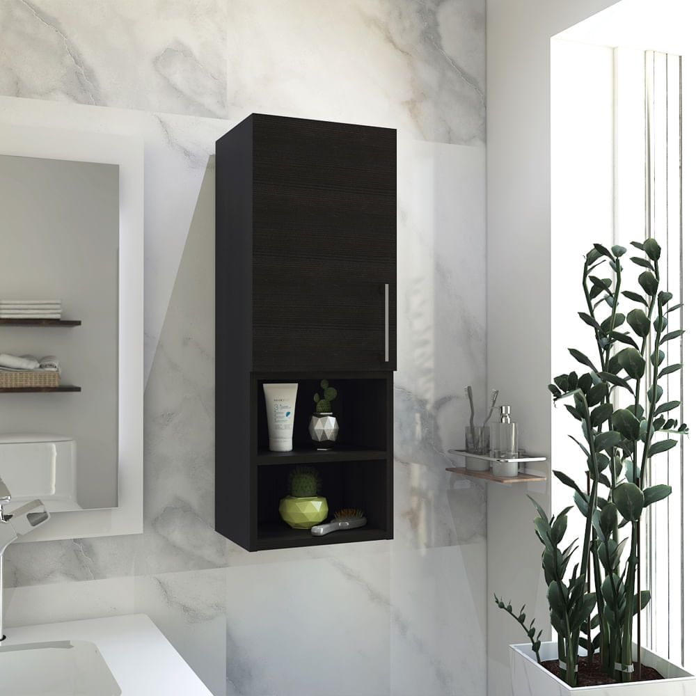 Mueble Aux De Baño Barcelona 1 Puerta - Wengue