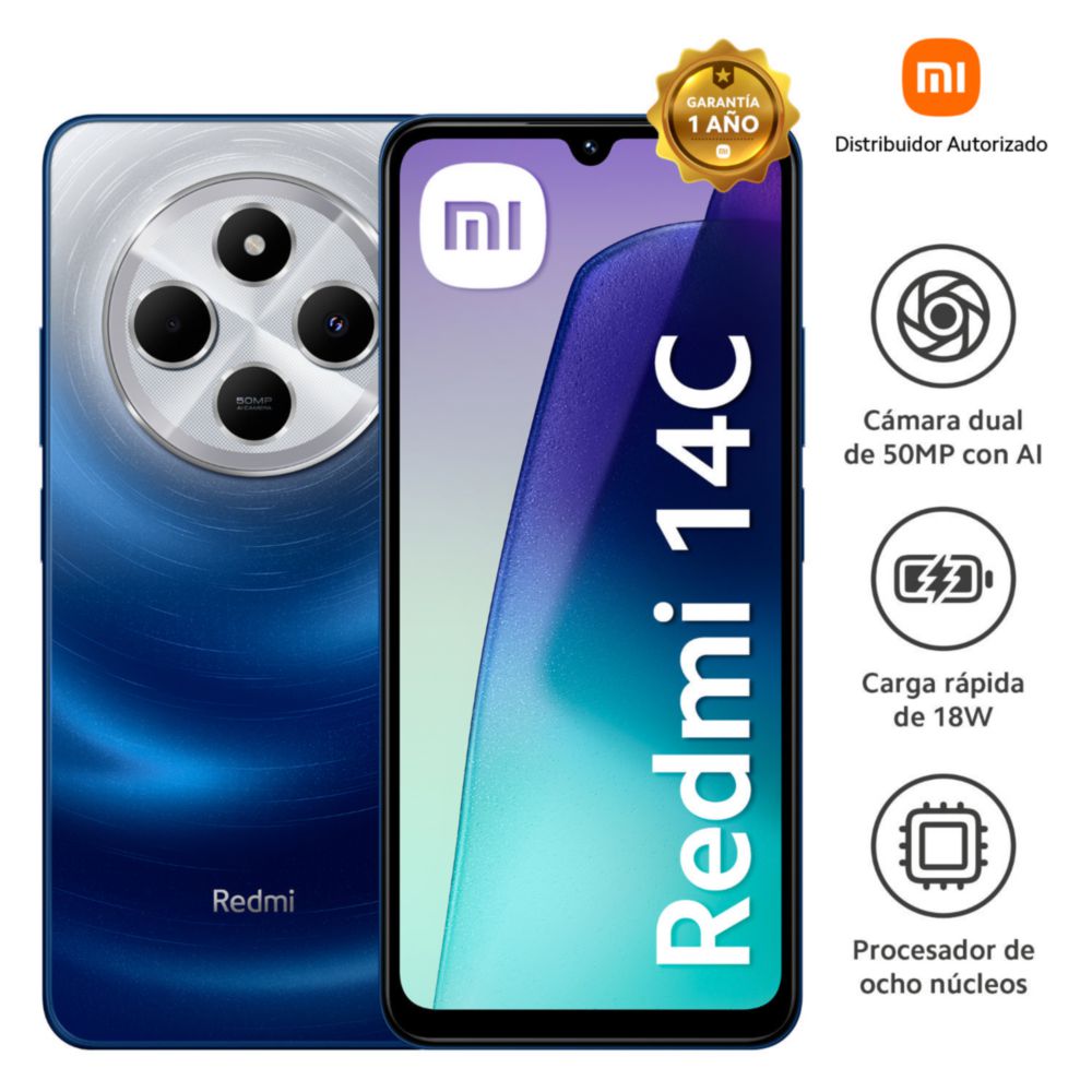 Celular Redmi 14C 6.88"" 4GB RAM 256GB ROM Starry Blue