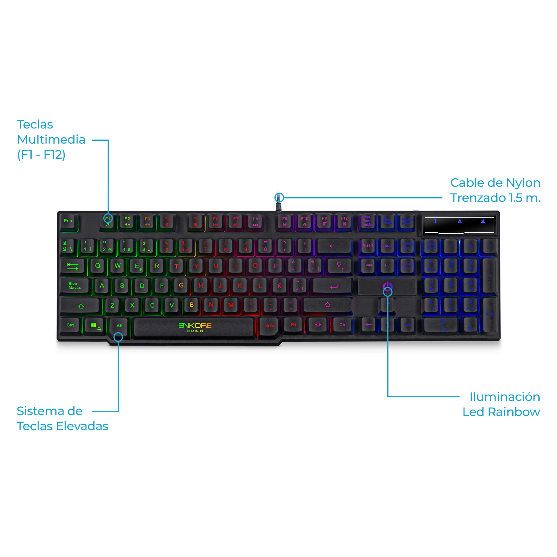 Teclado Gamer ENKORE ENK603 Negro