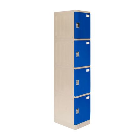 Casillero Metal Maletek Locker Abs LP104 4 Puertas Azul de 194x38x50cm