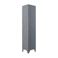 Locker Metálico Maletek Modelo 04 Puertas Portacandado Gris de Metal