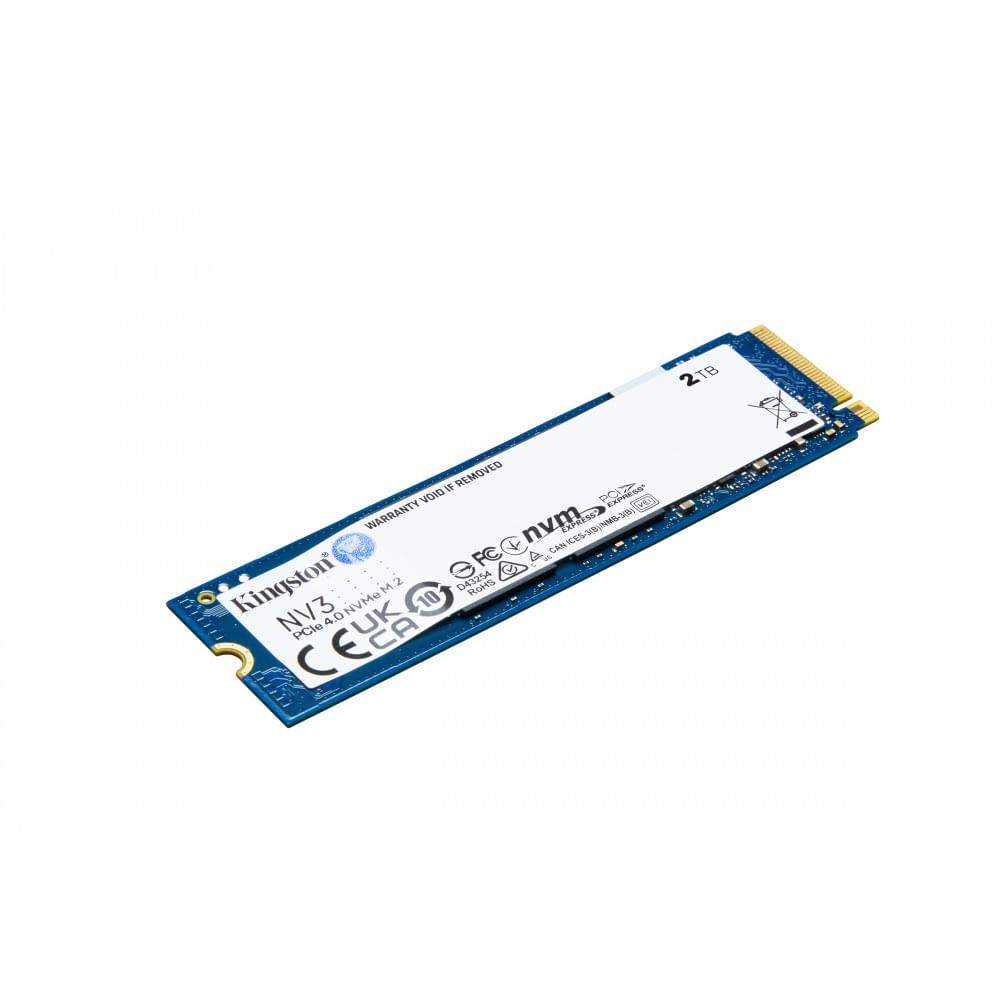 Disco Solido SSD Kingston NV3 2TB M2 2280 NVMe PCIe 4.0 SNV3S/2000G