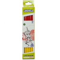 Lápices ALPHA Bicolor Grafito Chequeo 12un