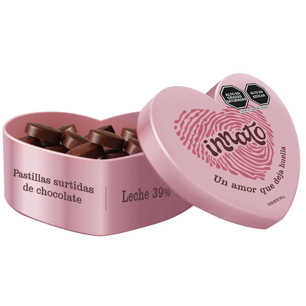 Pastillas Surtidas de Chocolate INNATO Corazón Caja 84g