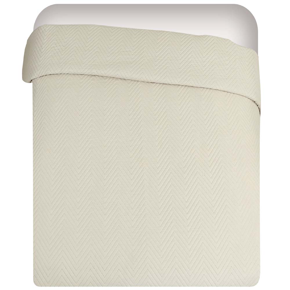 Cubrecama DECO HOME Solid Pin Cr 2 Plazas