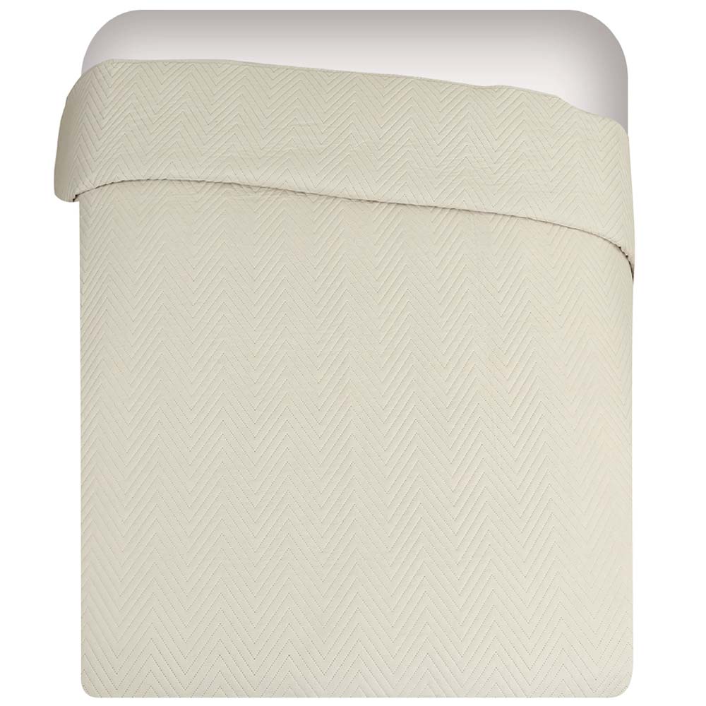 Cubrecama DECO HOME Solid Pin Cr 1.5 Plazas