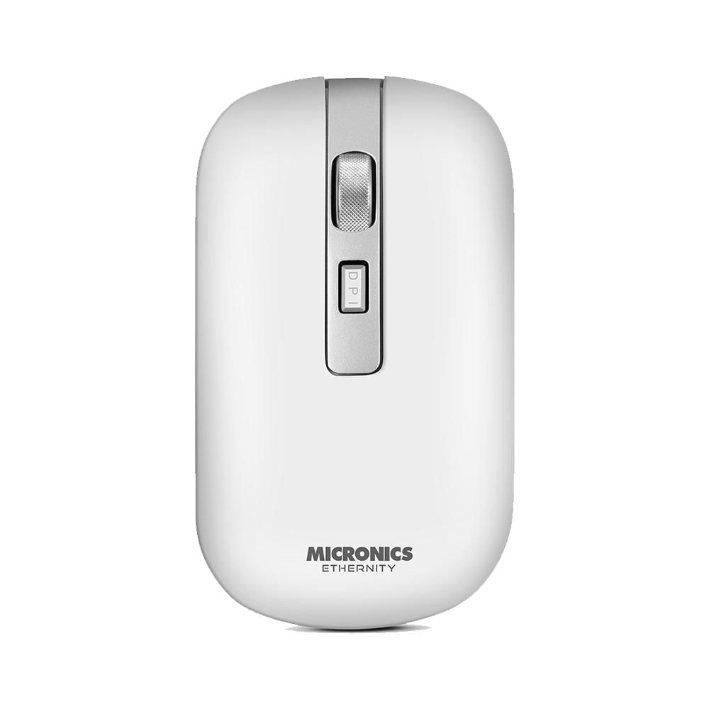 Mouse Recargable Bluetooth + Wireless Ethernity White M729-3M Micronics