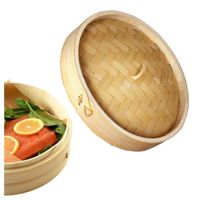 Tapa de Vaporera De Bambu 30cm diam 1pza