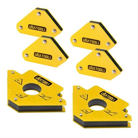 Combo Escuadra magnética para soldar 9Lb y 25Lb 6 piezas - UYUSTOOLS