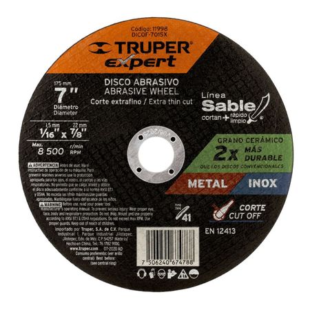 Disco de corte metálico 7