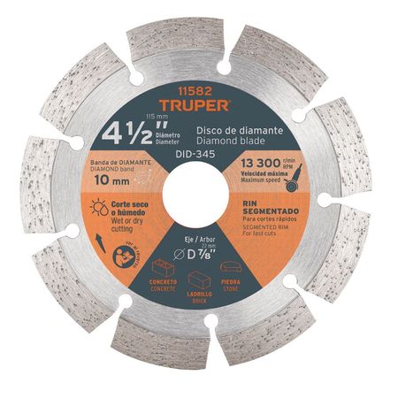 Disco diamantado de 4-1/2