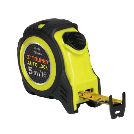 Wincha 5m Flexómetro freno automático contra impactos cinta 19mm