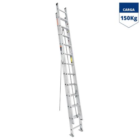 Escalera telescópica,  24 peldaños, Truper