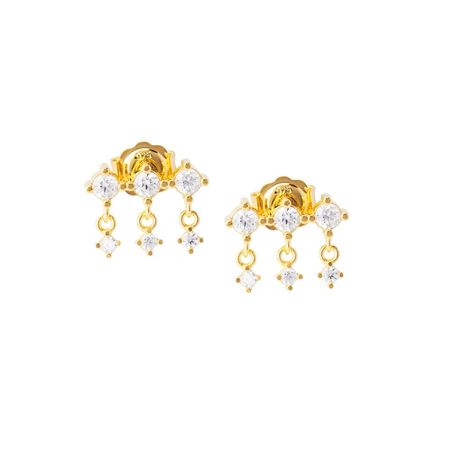 Aretes Trixie Bañado en Oro 24K