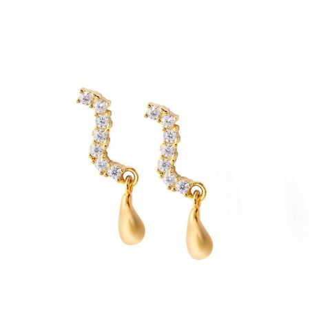 Aretes Maria Bañado en Oro 24K