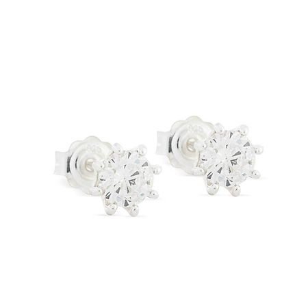 Studs con Circón Blanco de Plata 925