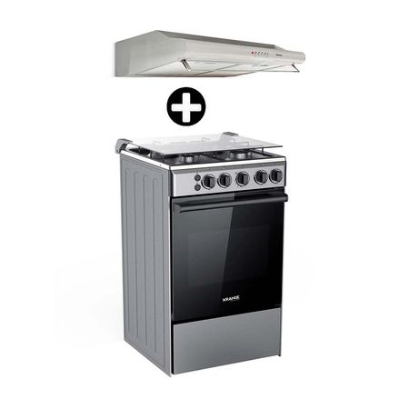 COMBO Campana extractora Pari 60 cm Gris + Cocina De Pie 20