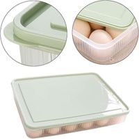 Táper Plano Porta Huevos Organizador para Cocina Verde