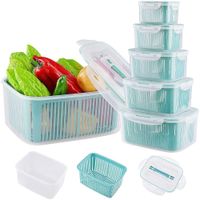 Set De 5 Tápers Con Escurridor Verde  142VR01