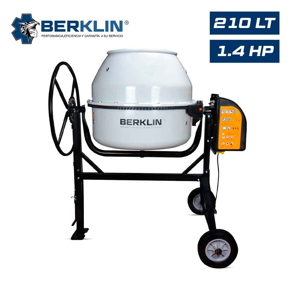 Trompo Mezcladora de Concreto Berklin de 210L de 1.4HP