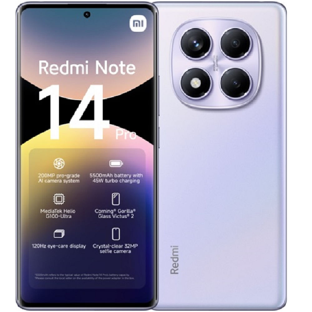 Xiaomi Redmi Note 14 Pro 4G 256GB 8GB RAM Purpura
