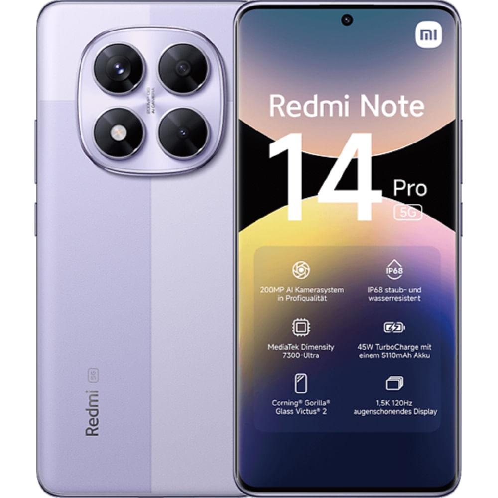 Xiaomi Redmi Note 14 Pro 5G 256GB 8GB RAM Purpura