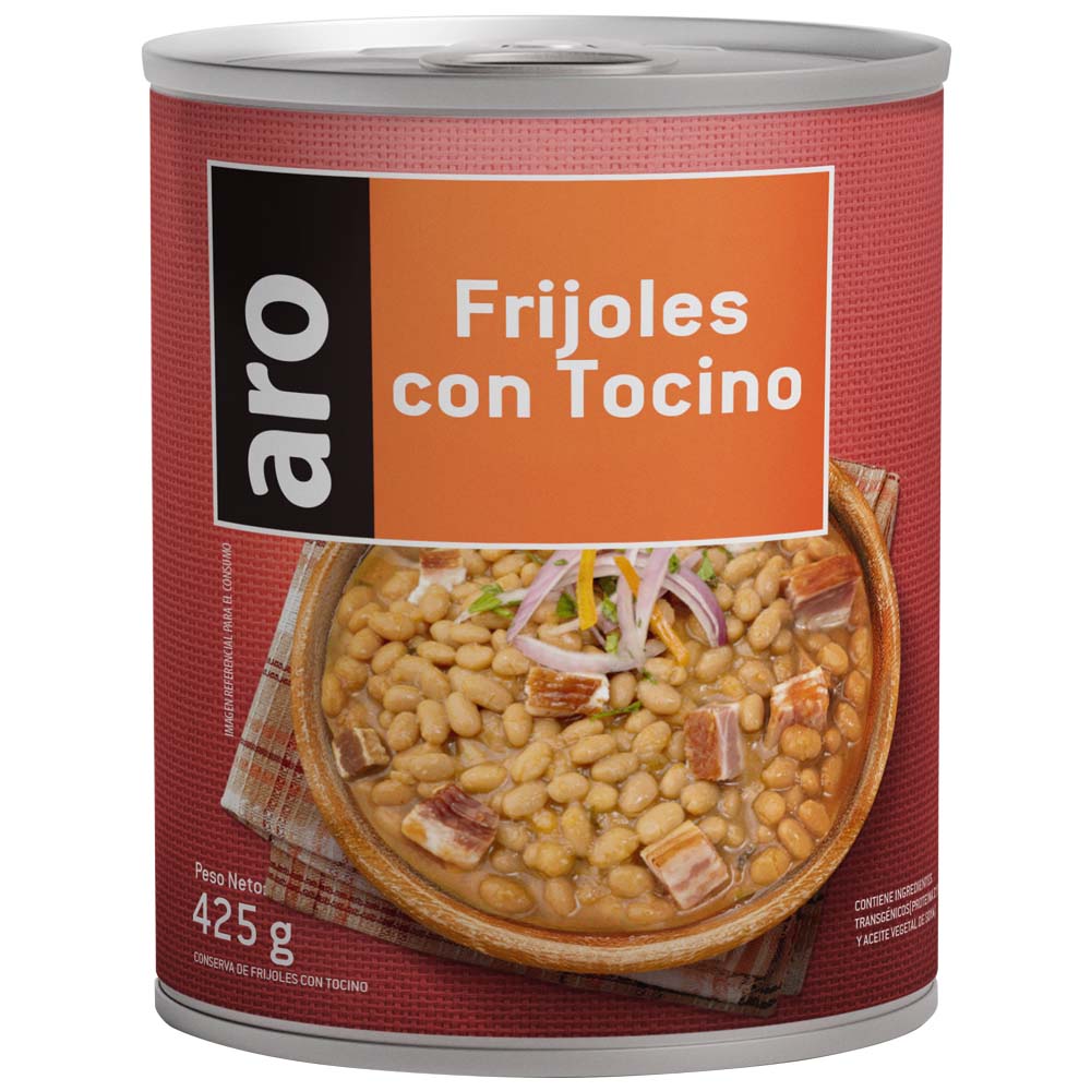 Conserva de Frijol Tocino ARO Lata 425g
