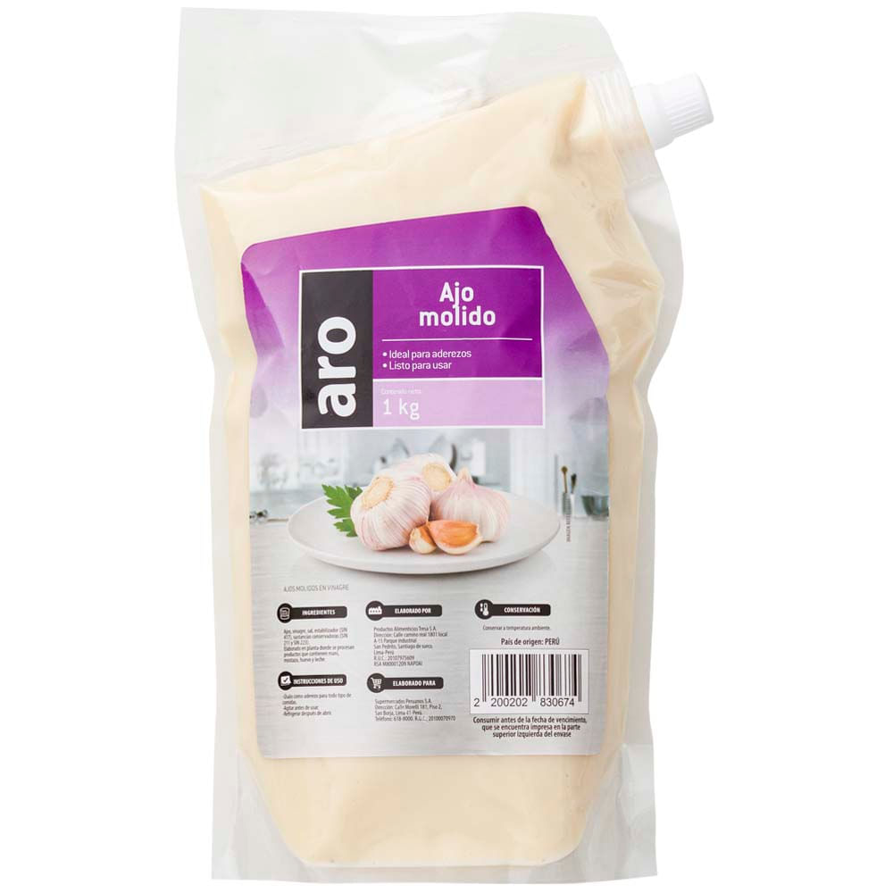 Ajo Molido ARO Doypack 1Kg